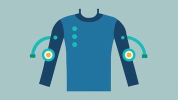 GestureControlled Sleeve A hightech top with sleeves that feature touch sensors allowing wearers to control their devices by swiping or tapping with visual feedback on the fabric.. vector