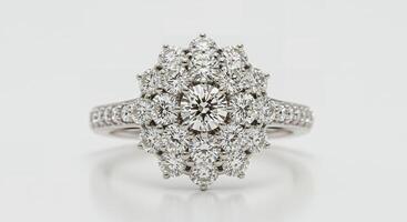 Stunning Diamond Cluster Ring Exquisite Craftsmanship and Brilliance photo