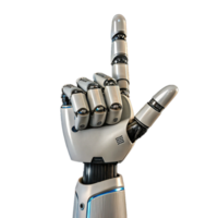 Robotic Hand Pointing Futuristic Technology Advanced Mechanics Artificial Intelligence Digital Innovation png