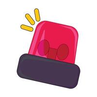 Cute and colorful siren light character with a happy expression, perfect for transport and emergency themes vector