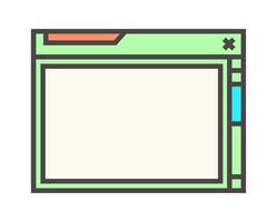 A computer screen with a blank screen vector