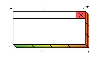 A colorful rectangle with a cross on it vector