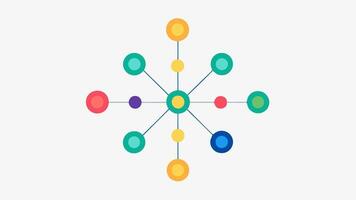Clustering Create a ter plot of different colored dots grouped into s with circular boundaries indicating distinct s. Include a central point for each to symbolize the center.. vector