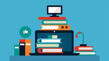 Uneven Learning Tools A cartoonish stack of books and a laptop on one side symbolizing traditional ods contrasted with a mountain of various advanced tech gadgets on the other. vector