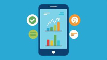 Consumer Engagement App A smartphone showing an app interface with energy consumption stats and cost savings encouraging users to manage their energy usage effectively.. vector