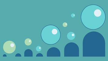 Bubbles Rising A series of bubbles in varying sizes floating upwards representing that life has ups and downs and imperfection can lead to unexpected beauty.. vector