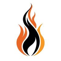 Abstract Flame Graphic Illustration Burning Fire Element Design vector