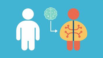 Dopamine Deficiency An illustration depicting a person feeling unmotivated or sad with a brain symbol indicating low dopamine levels contrasted with a lively individual indicating. vector