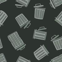 Trash Can Seamless Pattern Background for Surface Print Fabric Fashion Wrapping vector