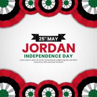 Jordan unique flag for jordan independence day banner background with realistic flag vector