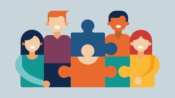 Companion Puzzle An illustration of an intricate jigsaw puzzle piece being p promoting mental engagement and connectivity with family and friends without the use of devices.. vector
