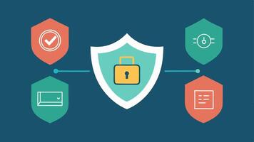 Multilayer Security An illustration of multiple layers shieldshaped labeled AI Analysis Customer Verification and Fraud Prevention symbolizing a comprehensive approach to banking. vector