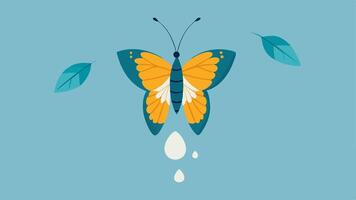 Butterfly Emerging A butterfly emerging from a chrysalis depicting growth transformation and the strength to break free from difficult situations.. vector