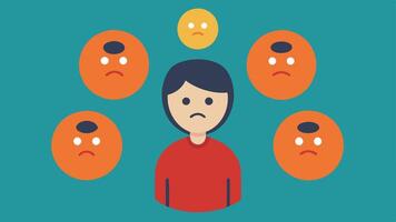 Bystanders in a Circle A circular formation of onlookers with confused or indifferent faces surrounding another individual who seems to be in crisis emphasizing isolation within. vector
