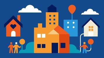 These s can be used to visually convey the ongoing challenge of accessing affordable housing in urban environments.. vector