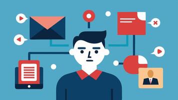 These s can visually the mechanisms and consequences of misinformation and fake news through social media channels.. vector