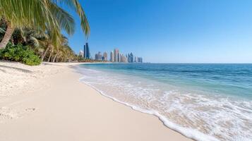 Beach in dubai, united arab emirates photo