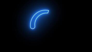 Circle Loading icon loop Loading Icon with a 60fps black background with neon loght video