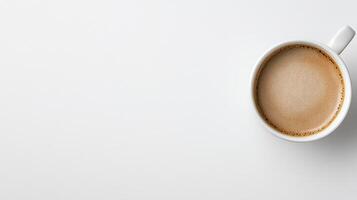 A cup of coffee on a white surface photo