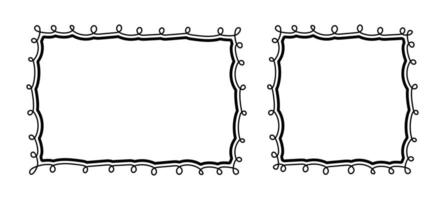 Frame Doodle Line, Picture Frame, Scribble Frame vector
