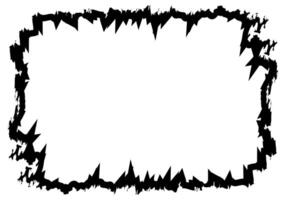 border frame with grunge texture, stain ink for the halloween banner frame vector