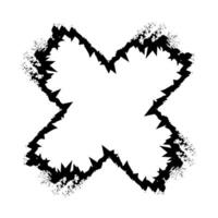 multiplier border frame with grunge texture, multiplier with stain ink vector