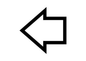 arrow outline icon, black arrow line sign, arrow symbol for direction and button vector