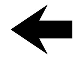 black arrow icon, arrow sign, arrow symbol for direction and button vector