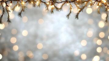 Christmas lights on a garland photo