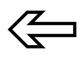 arrow outline icon, arrow line sign, arrow symbol for button vector