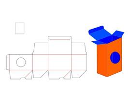 Creative Circle Shape Window Box Template for LASER Cutting vector