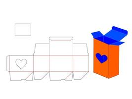 Elegant Heart Shape Window Box LASER CUT Design Files vector