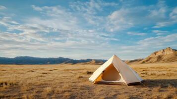 A tent in the middle of nowhere photo