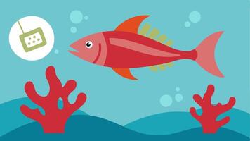 Invasive Species An showing a predatory fish or seaweed overtaking coral reefs with an Invasive Species label while native species are nowhere to be seen.. vector