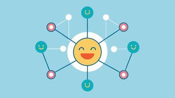 Connection Web A web of connections with serotonin at the center and lines leading to various emotional states joy sadness anxiety illustrating serotonins central role in. vector