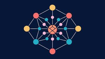 Neural Network Inspiration A visual representation of a neural network with interconnected nodes of light connecting to abstract forms depicting the AIs thought process in creating. vector