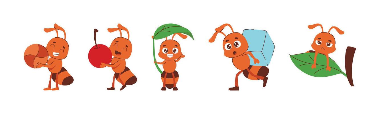 Ants in Different Emotional States Performing Various Activities