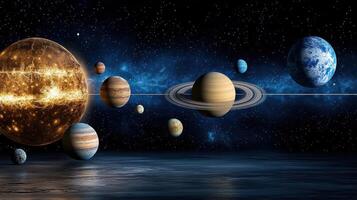 The planets of the solar system photo