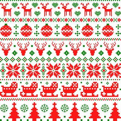 Christmas pattern background illustration, download Christmas wallpaper, high-resolution stitching pattern for decoration, fabric pattern decoration, clothes, embroidery, knitting, Christmas holiday.