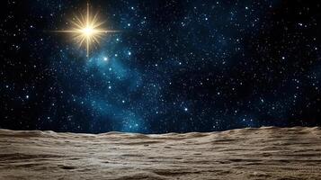 The star of bethlehem in the night sky photo