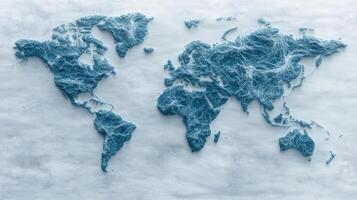 World map made of ice photo