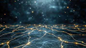Abstract background with glowing lines and lights photo