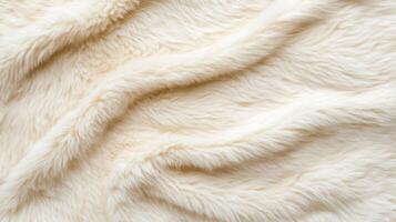 A close up of a white fur fabric photo