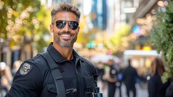 A man in a police uniform smiling photo