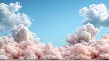 Clouds in the sky with a blue sky background photo