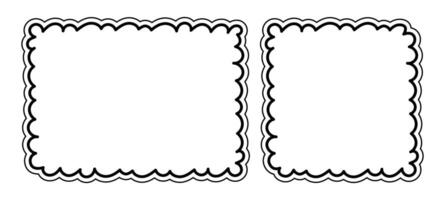 Frame Doodle Line Hand Drawn, Scribble Frame simple vector