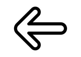 arrow outline icon, arrow line sign, arrow symbol for a button vector