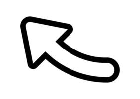 arrow outline icon, arrow line sign, arrow symbol for the direction vector