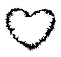 border heart frame with grunge texture, stain ink for banner frame vector