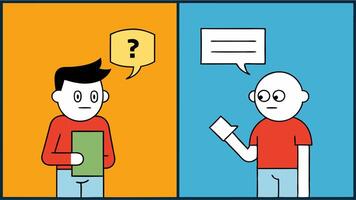 DoorintheFace Technique Two panels with the first showing a character making an outrageous request followed by a smaller more reasonable request in the second. The second request. vector